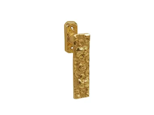 FLOWER FL DK - DK brass window handle on rose _ Fama International